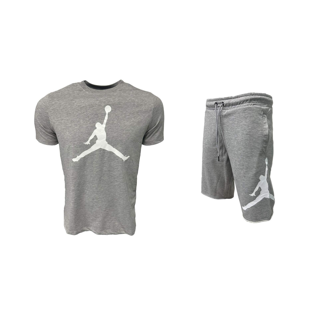 Мъжки спортен къс комплект Nike Jordan Shorts + T-shirt Grey